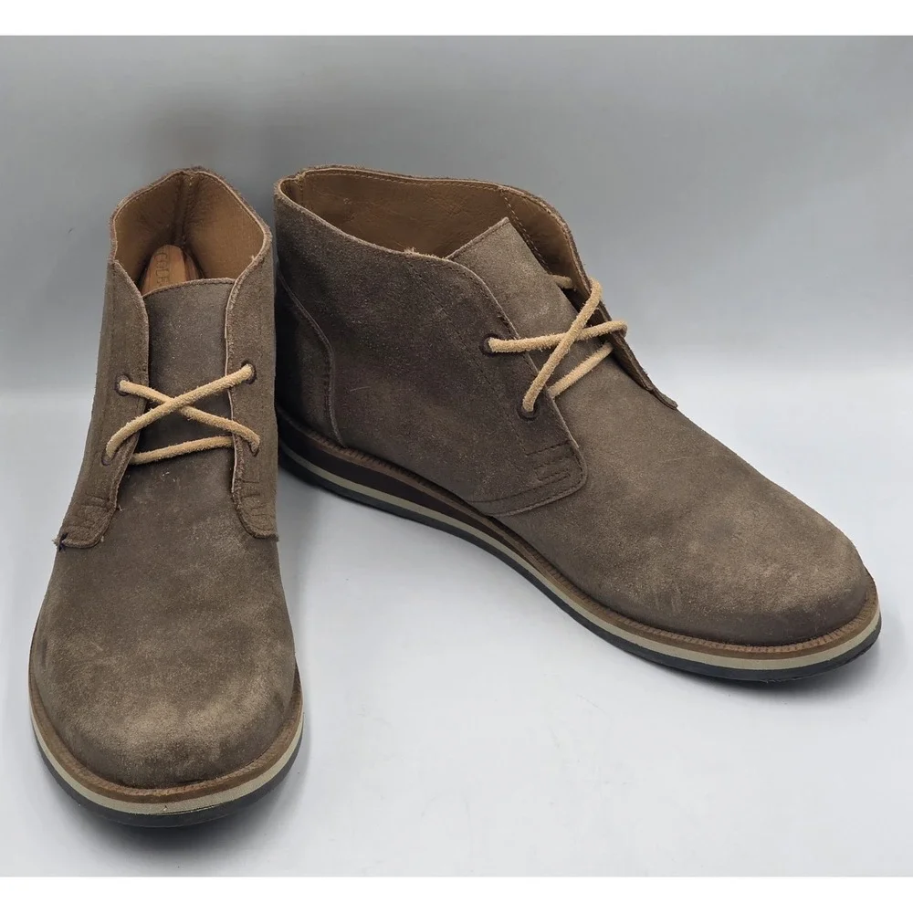 Hari Mari  Mens Adobe Brown Waxed Suede  Chukka Desert Boots Size 9US Euro 42